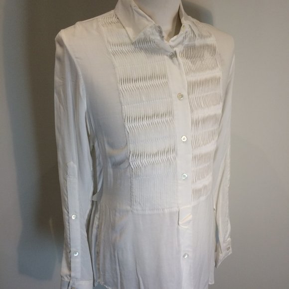 Ann Demeulemeester Tops - Ann Demeulemeester Pleated Shirt with Straps